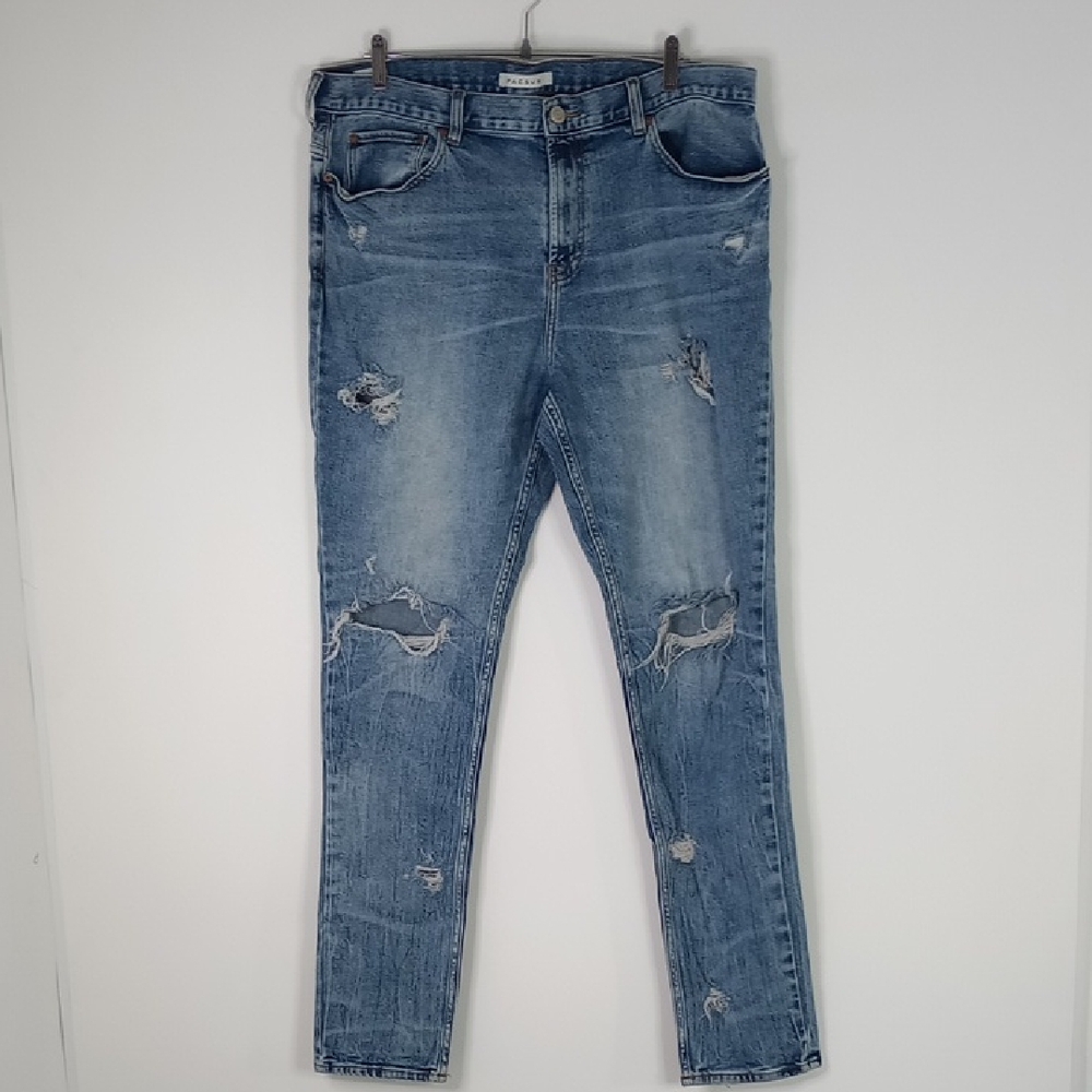 PacSun Stacked Skinny Men's Distressed Blue Jeans Size 36x32